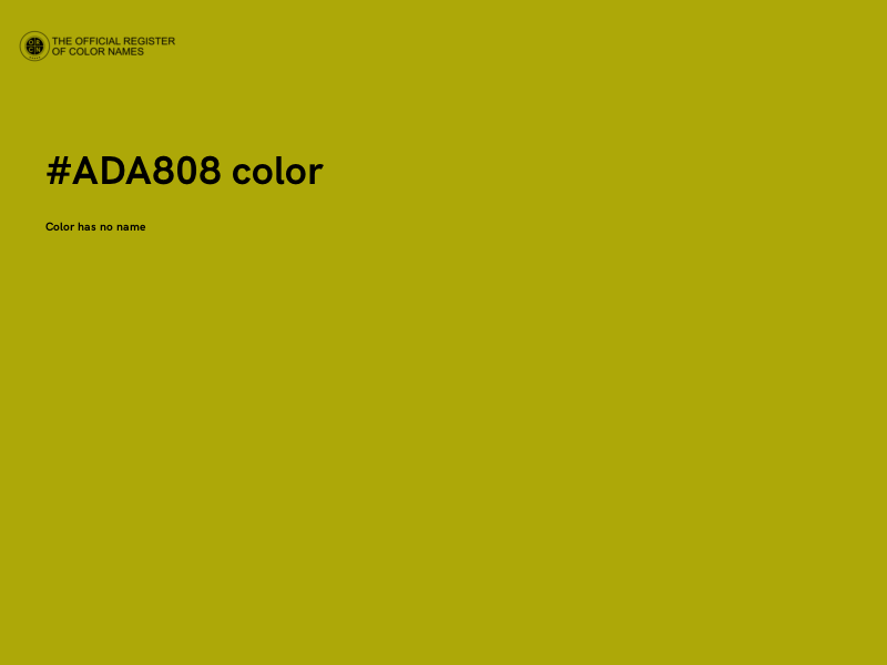 #ADA808 color image