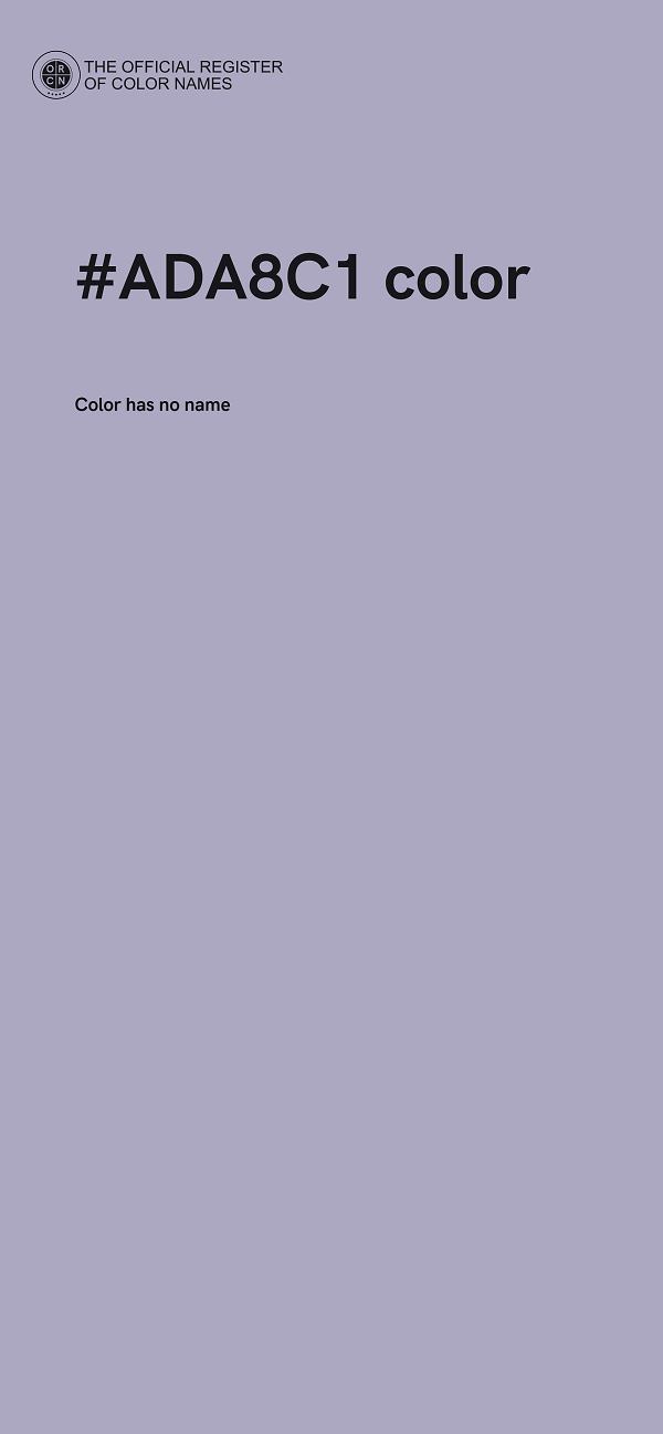 #ADA8C1 color image
