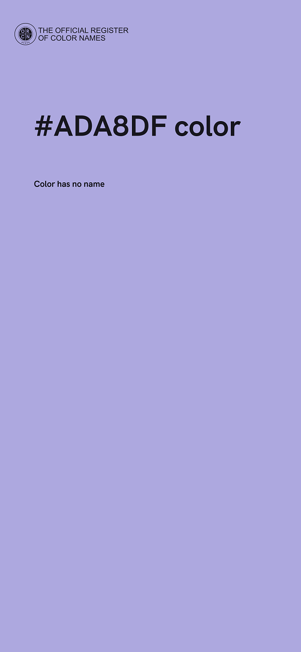 #ADA8DF color image