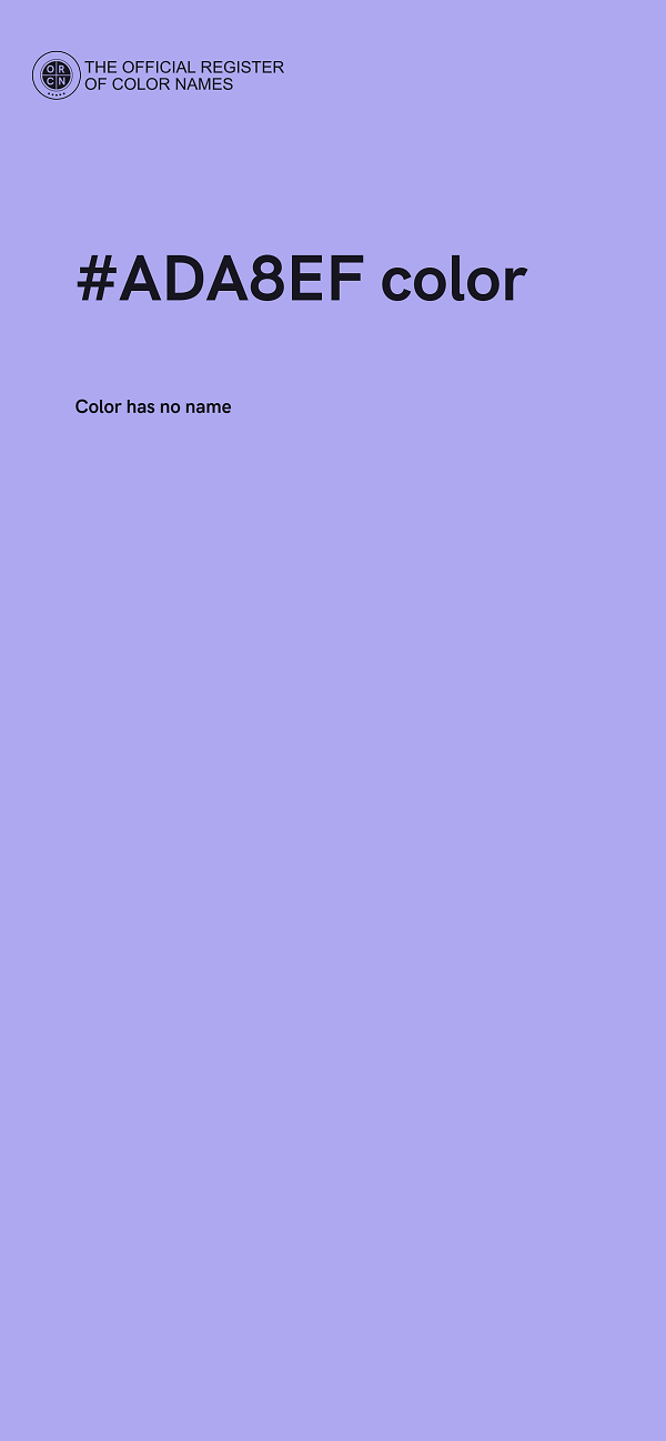 #ADA8EF color image