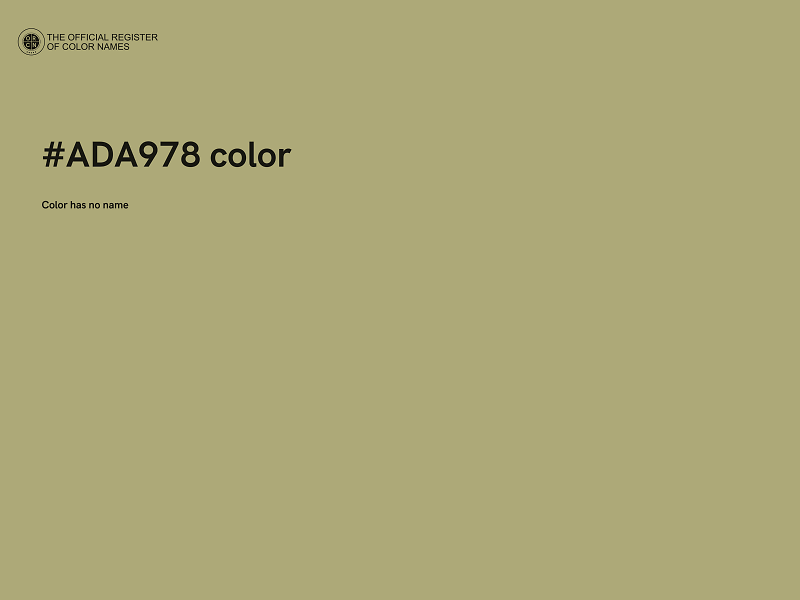 #ADA978 color image