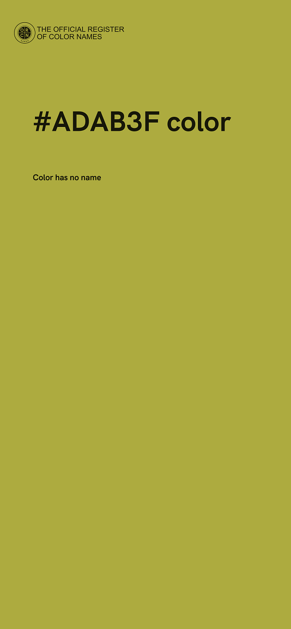 #ADAB3F color image