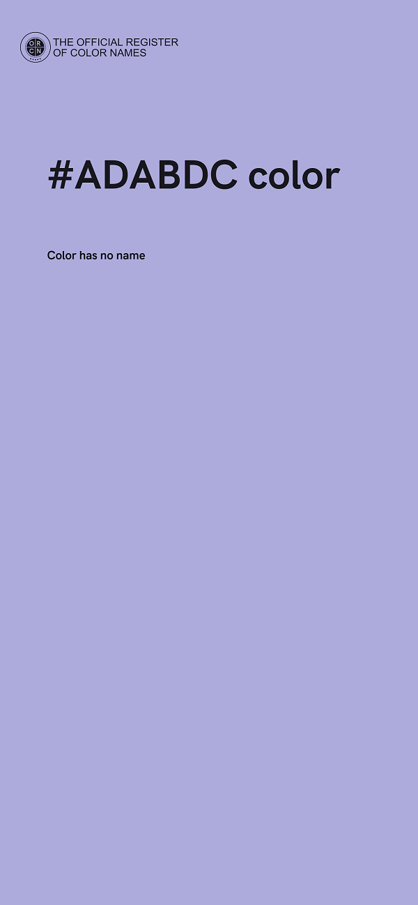 #ADABDC color image