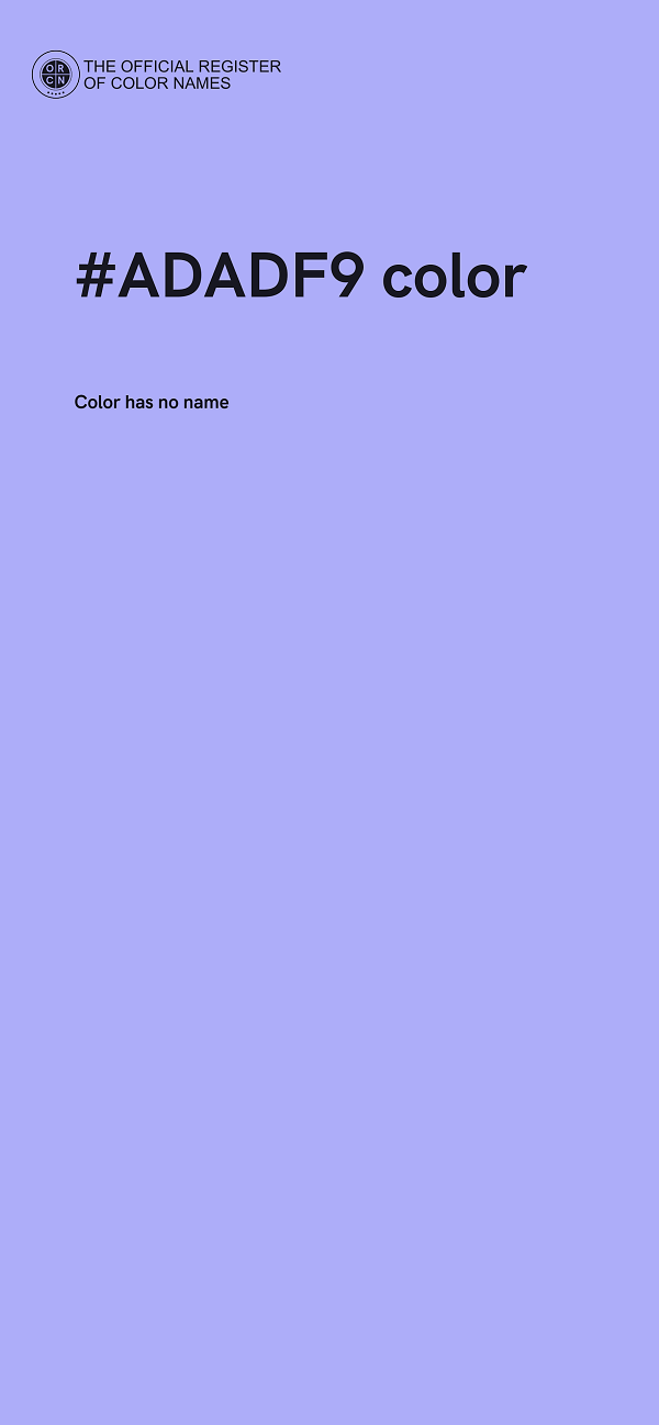 #ADADF9 color image
