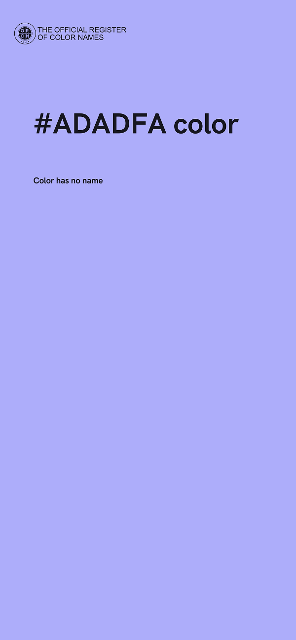 #ADADFA color image