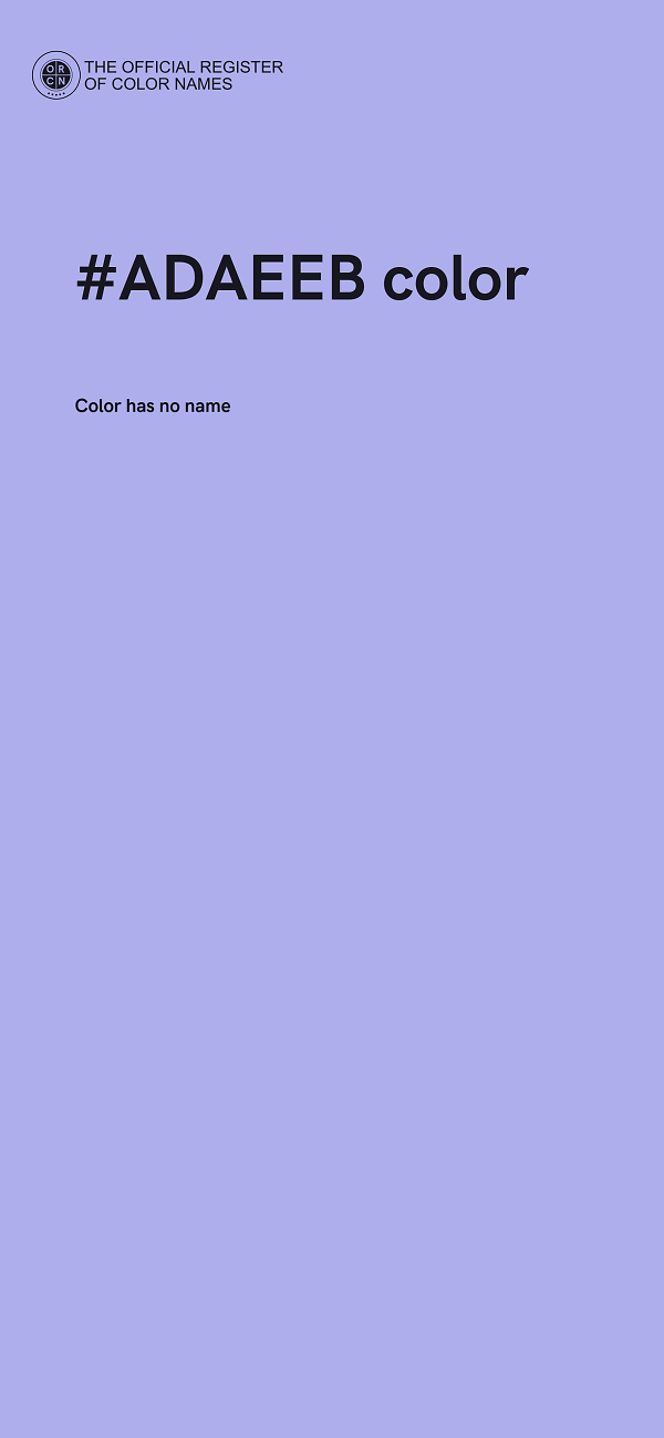 #ADAEEB color image