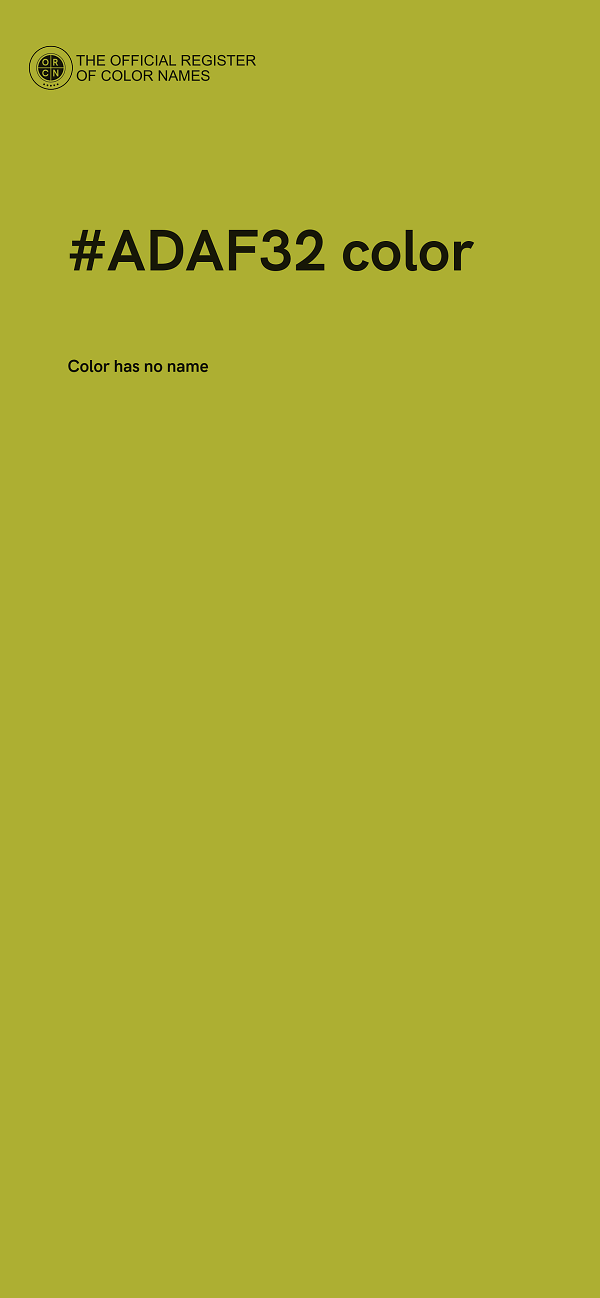 #ADAF32 color image