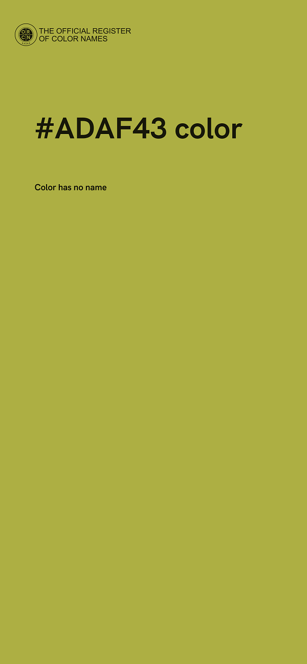 #ADAF43 color image