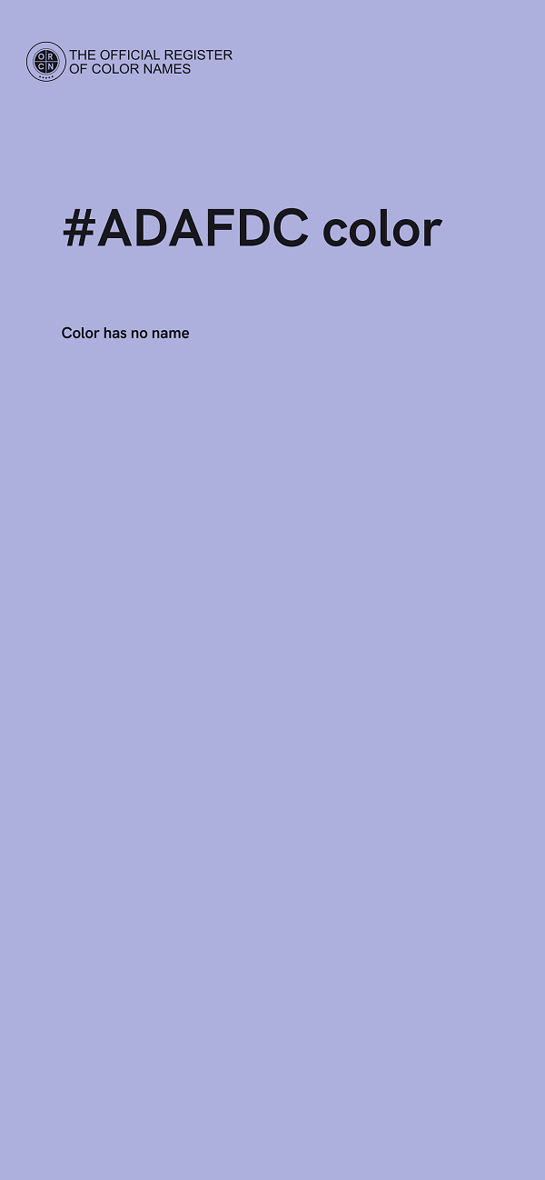 #ADAFDC color image