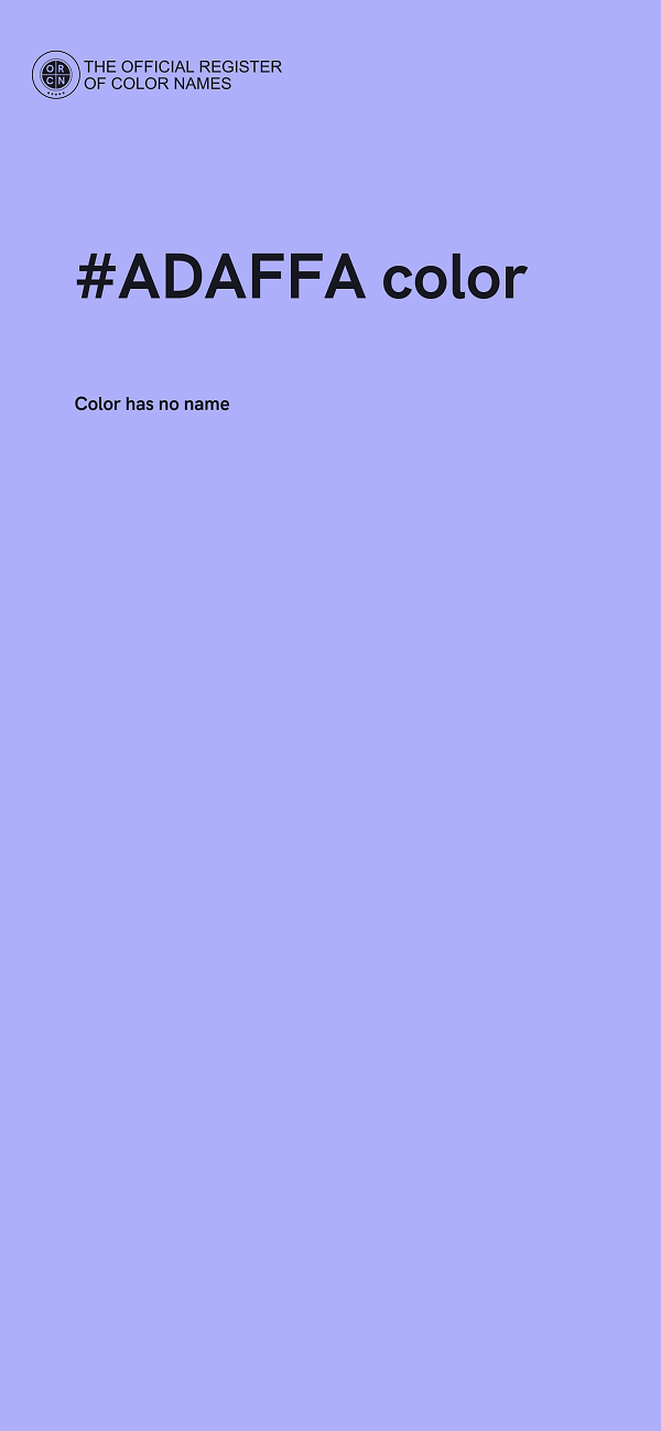 #ADAFFA color image
