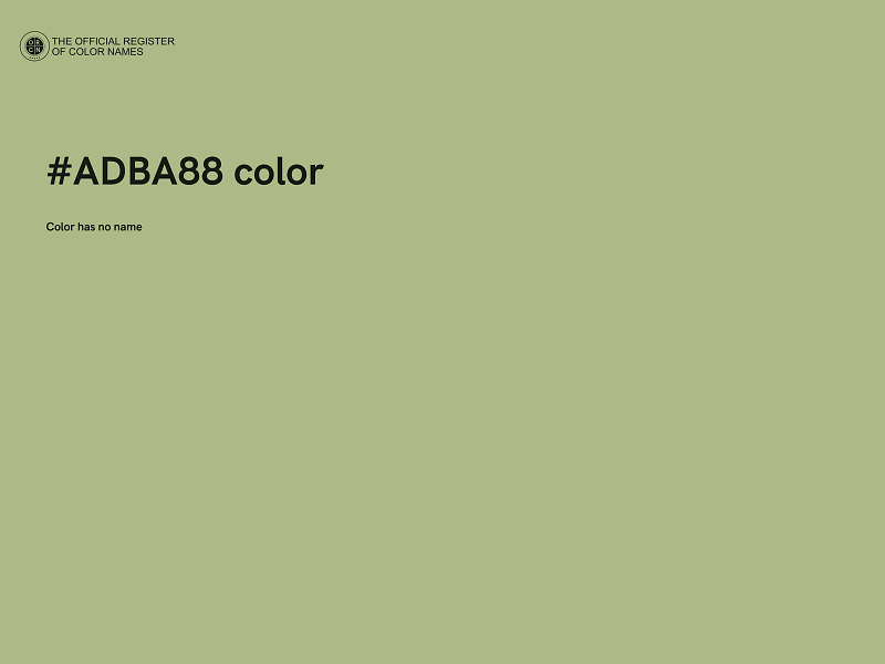 #ADBA88 color image