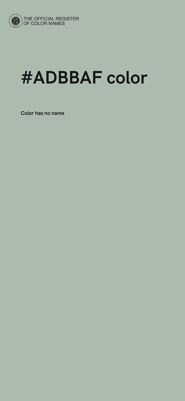 #ADBBAF color image