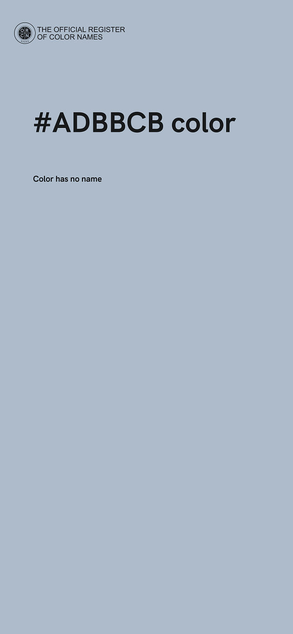 #ADBBCB color image