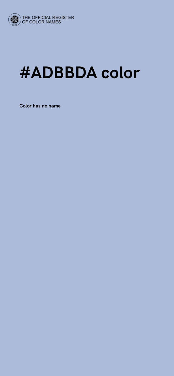 #ADBBDA color image
