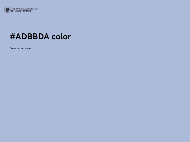 #ADBBDA color image