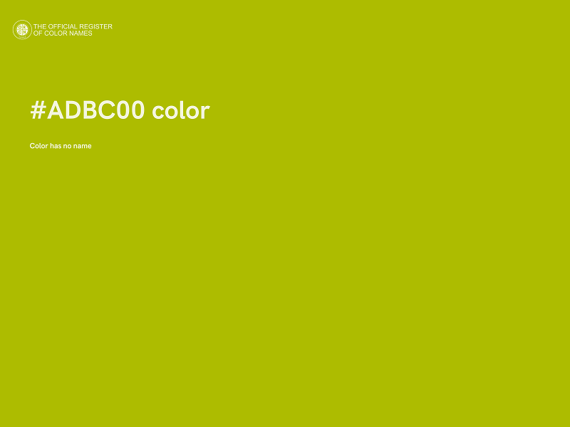 #ADBC00 color image