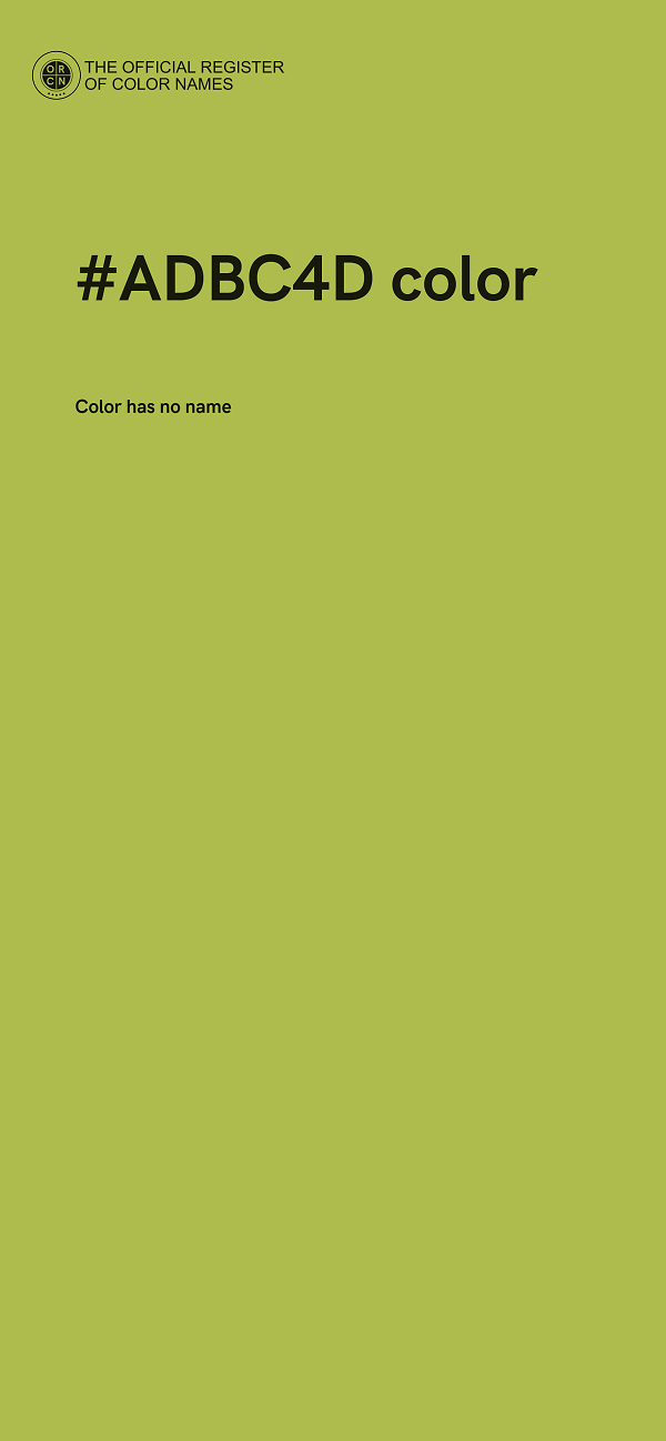 #ADBC4D color image