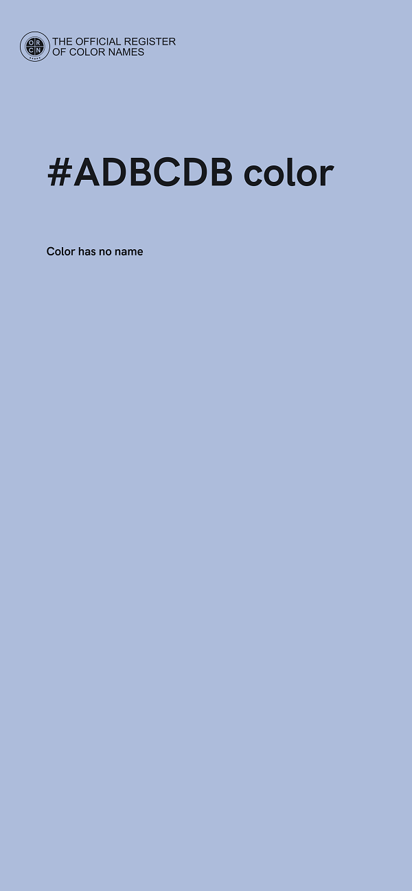 #ADBCDB color image