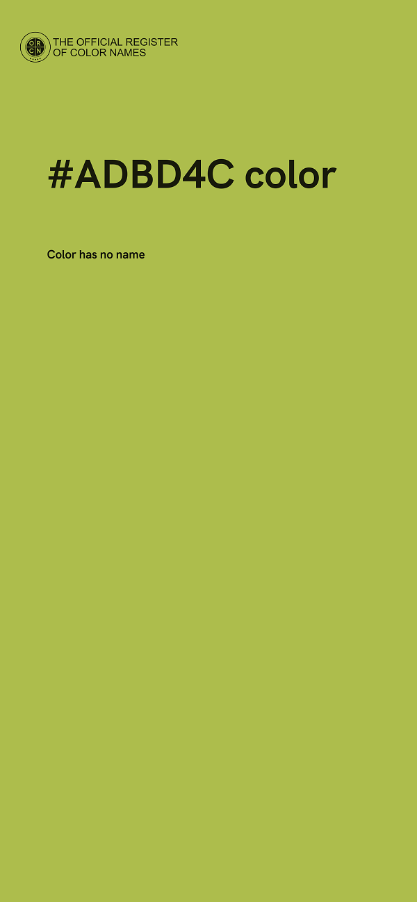 #ADBD4C color image