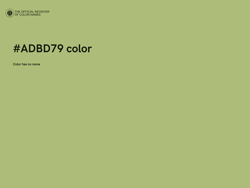 #ADBD79 color image