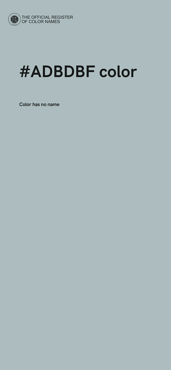 #ADBDBF color image