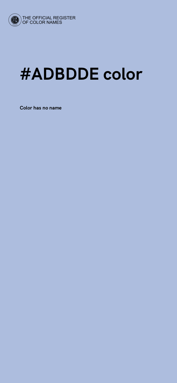 #ADBDDE color image