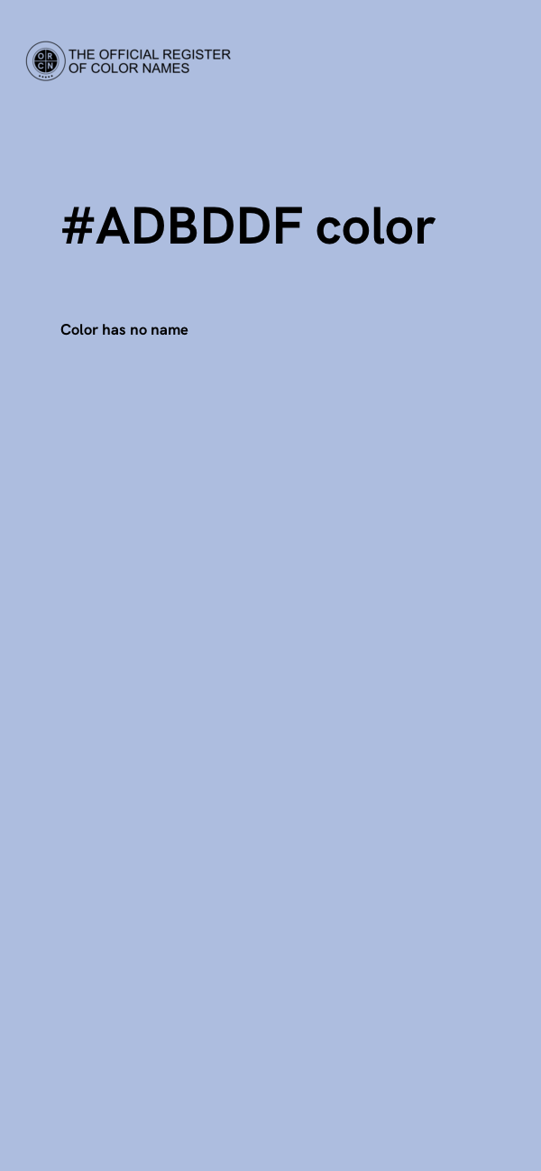 #ADBDDF color image