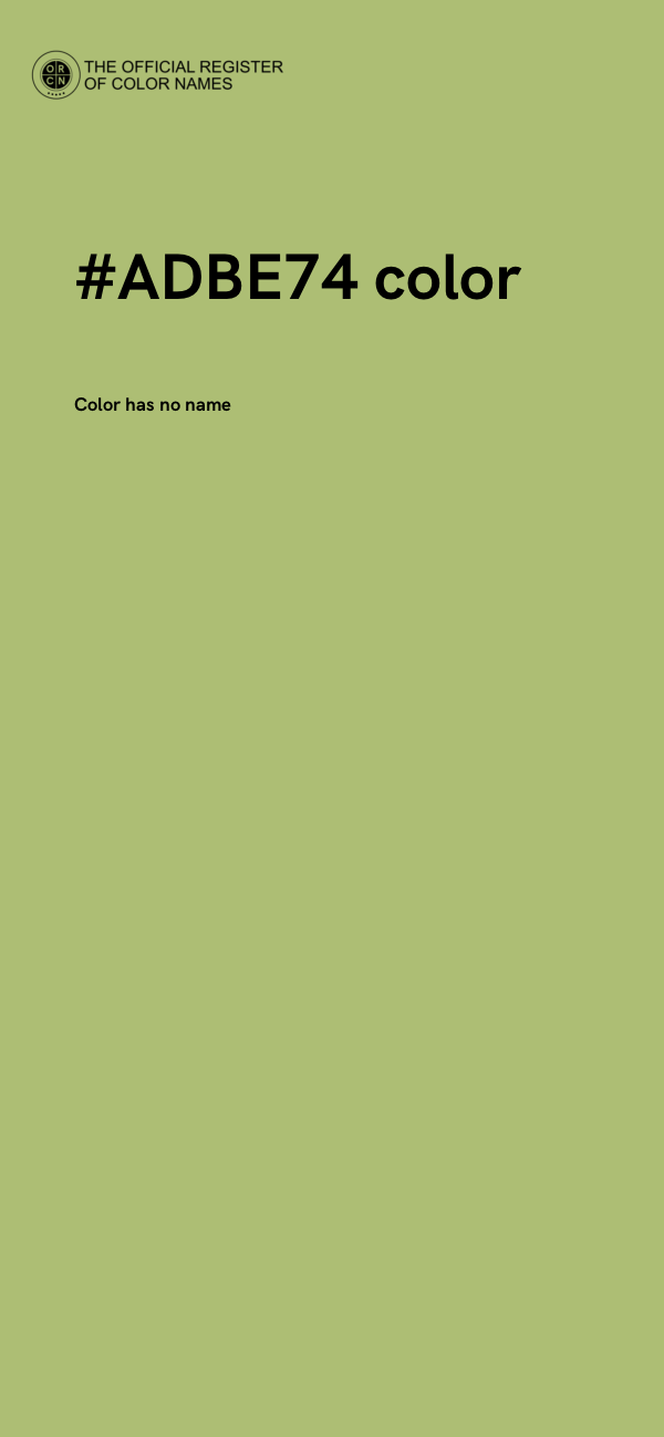 #ADBE74 color image