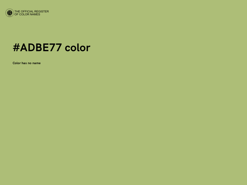 #ADBE77 color image