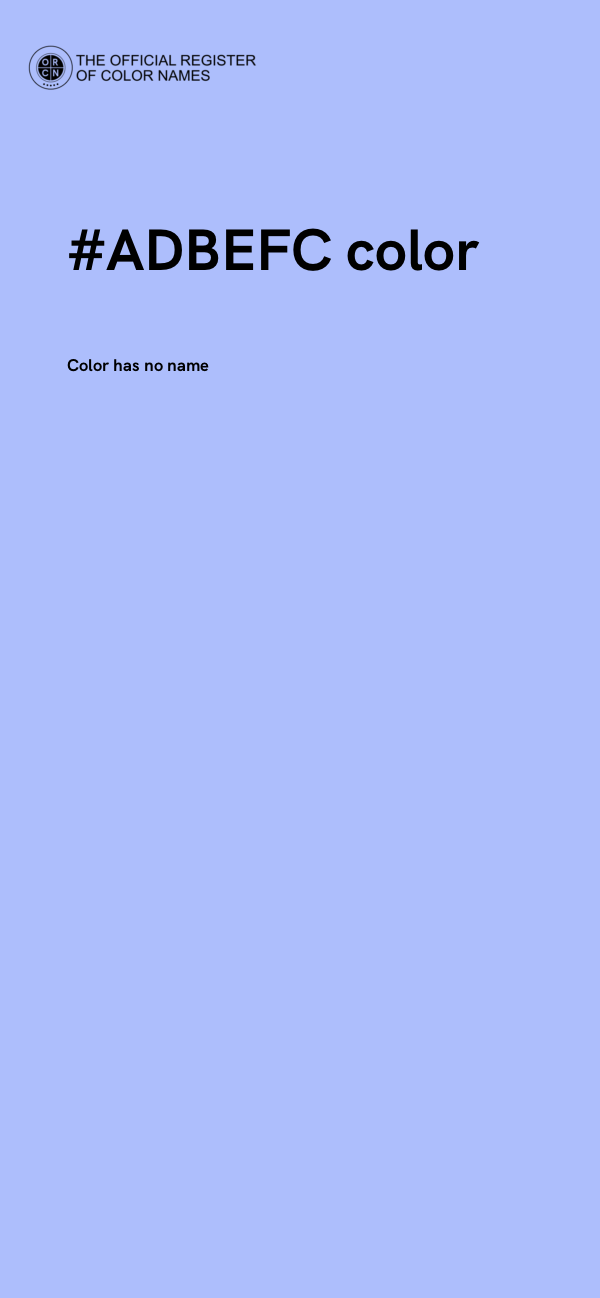#ADBEFC color image
