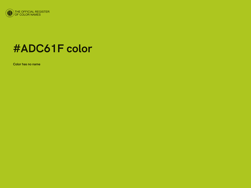 #ADC61F color image