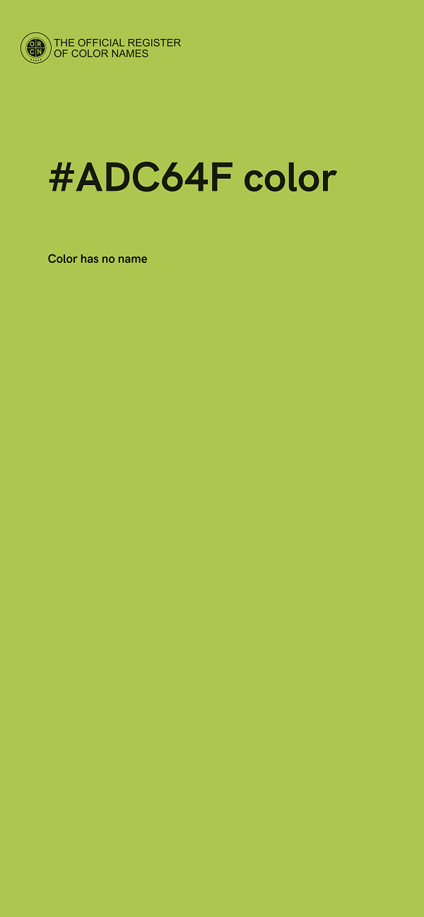 #ADC64F color image