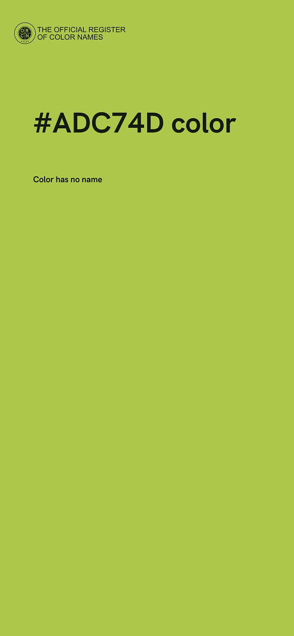 #ADC74D color image