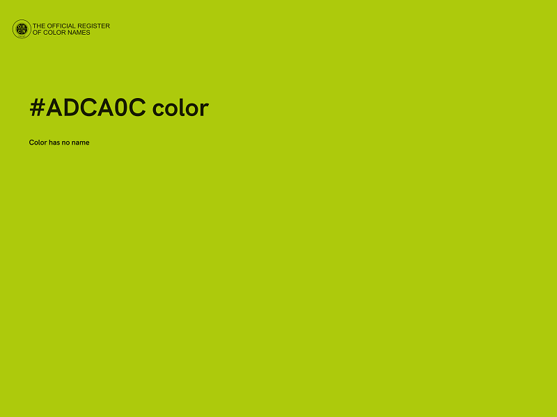#ADCA0C color image