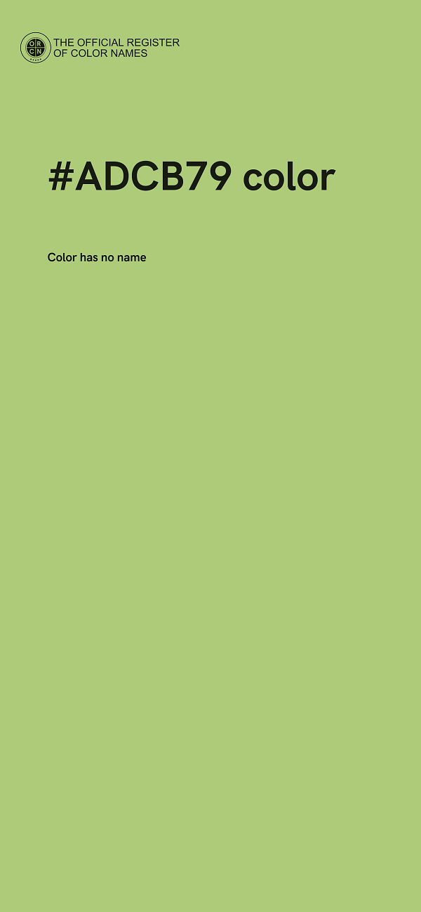 #ADCB79 color image