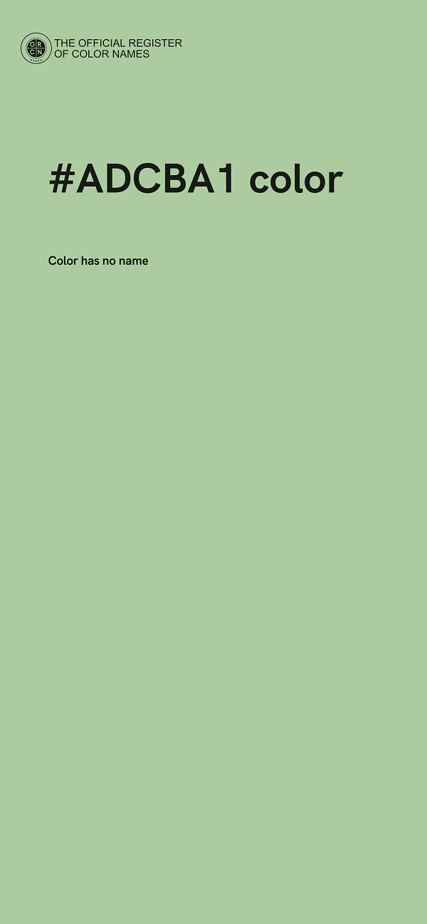 #ADCBA1 color image
