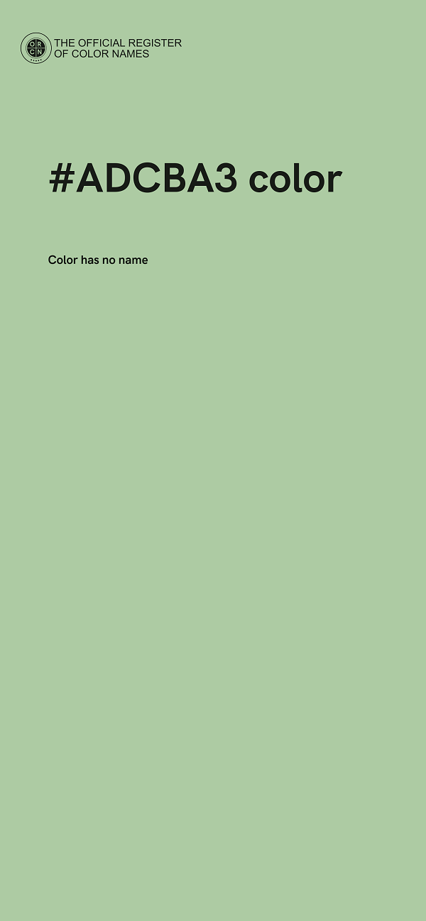 #ADCBA3 color image