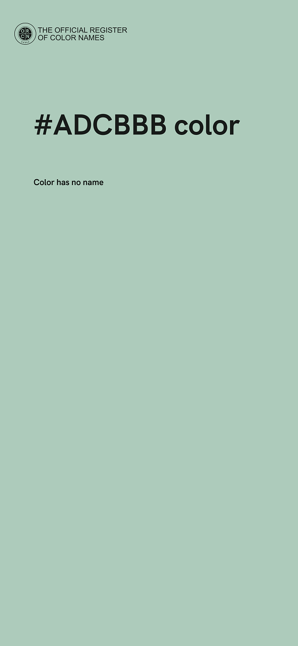 #ADCBBB color image