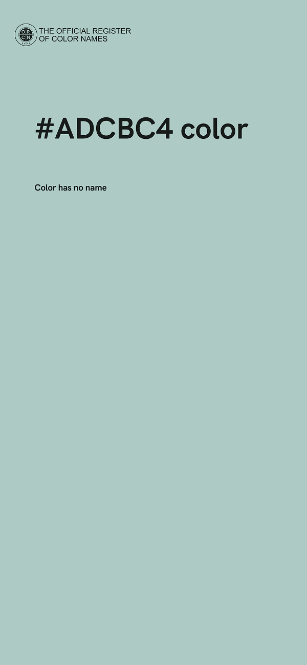 #ADCBC4 color image