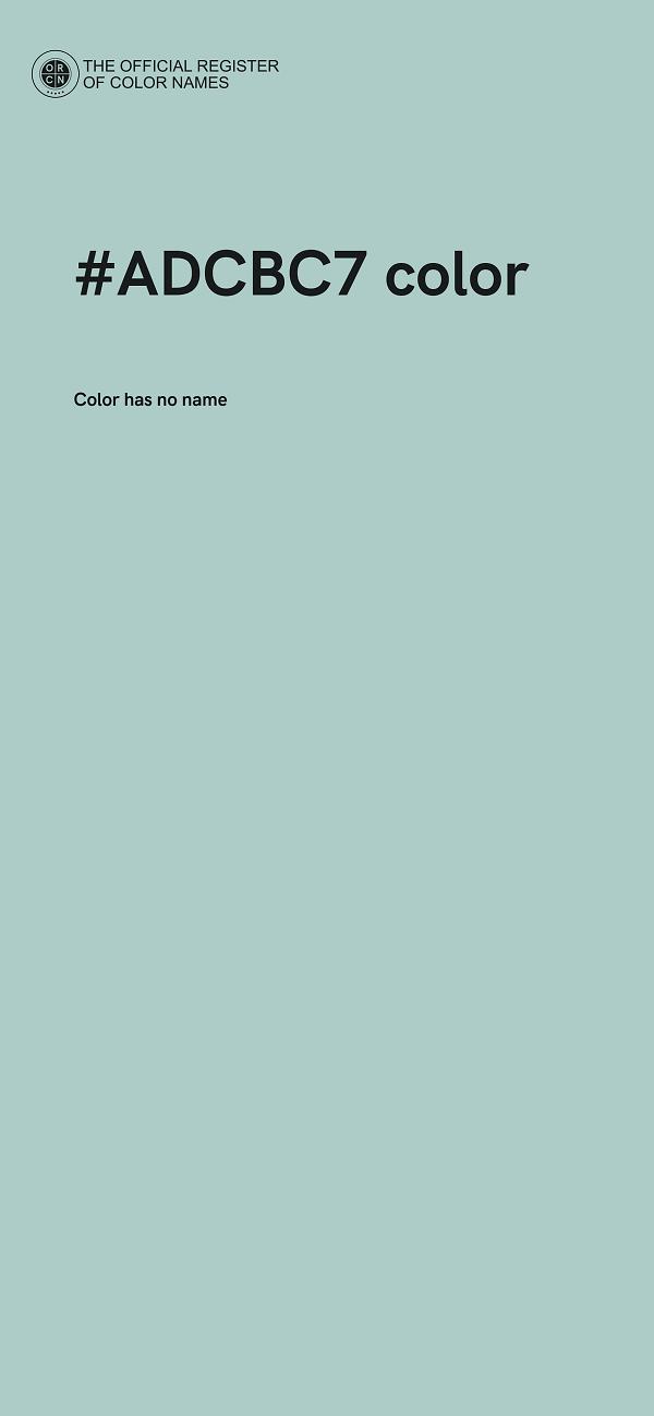 #ADCBC7 color image