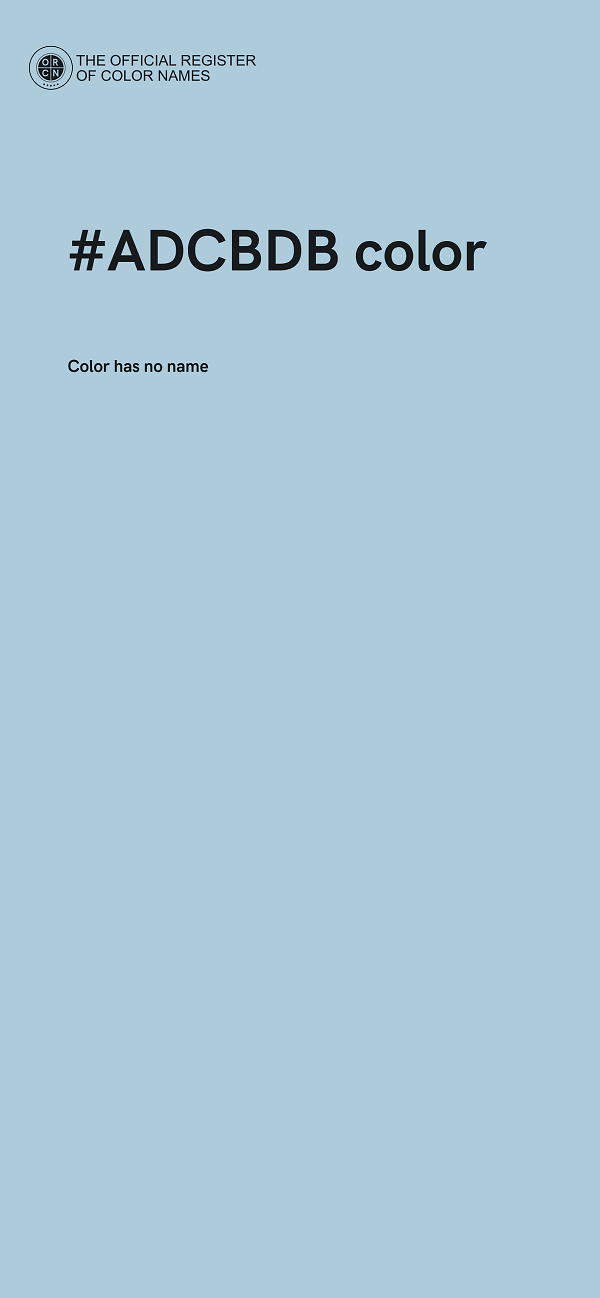 #ADCBDB color image