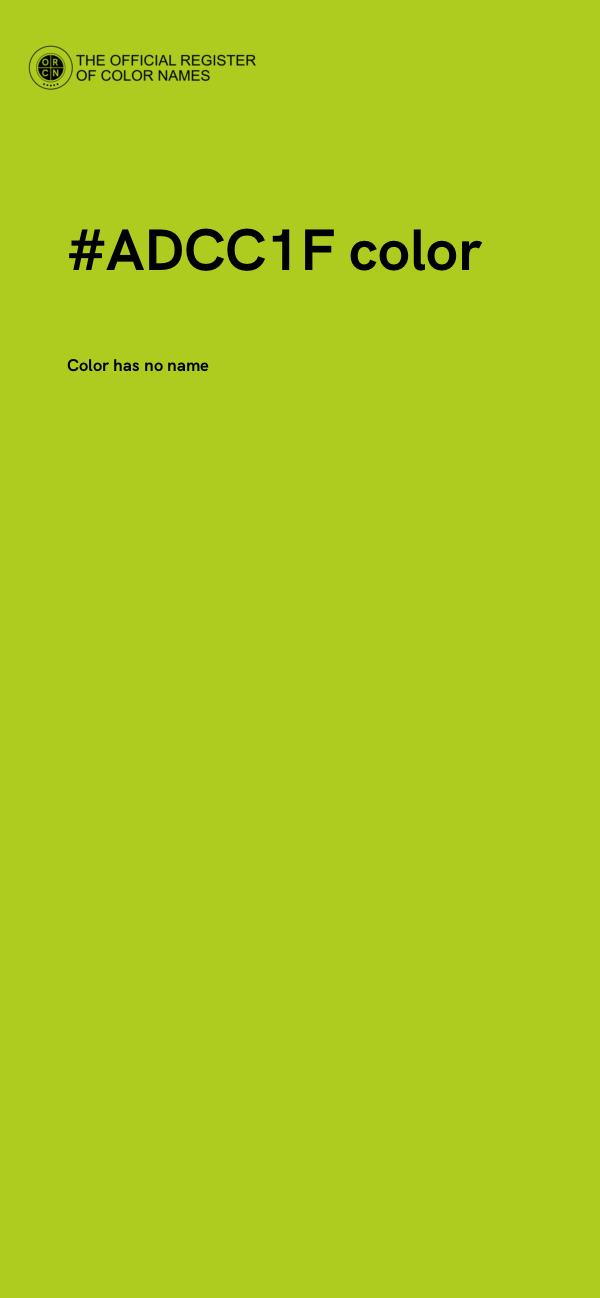 #ADCC1F color image