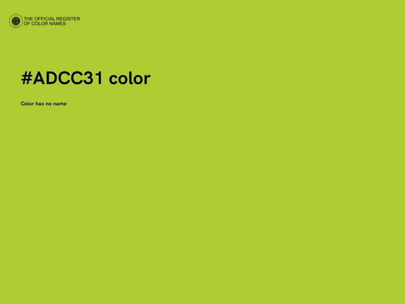 #ADCC31 color image