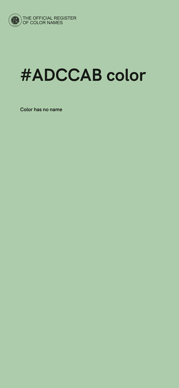 #ADCCAB color image