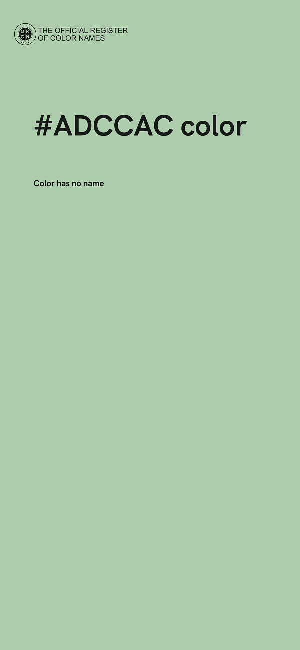 #ADCCAC color image