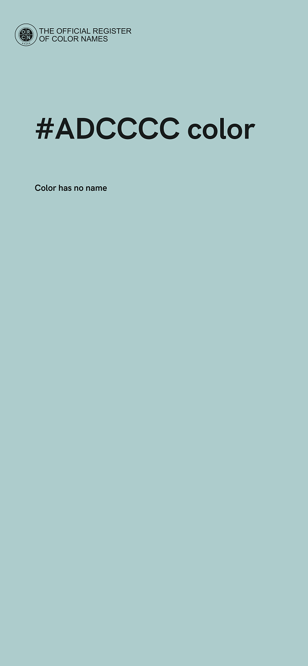 #ADCCCC color image