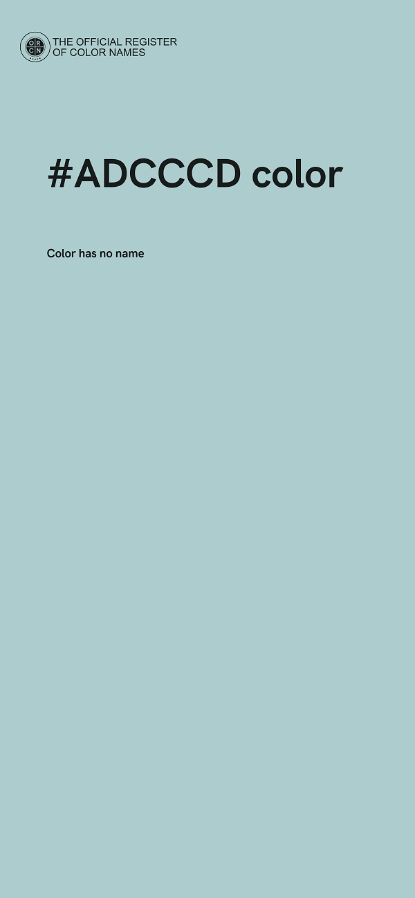 #ADCCCD color image