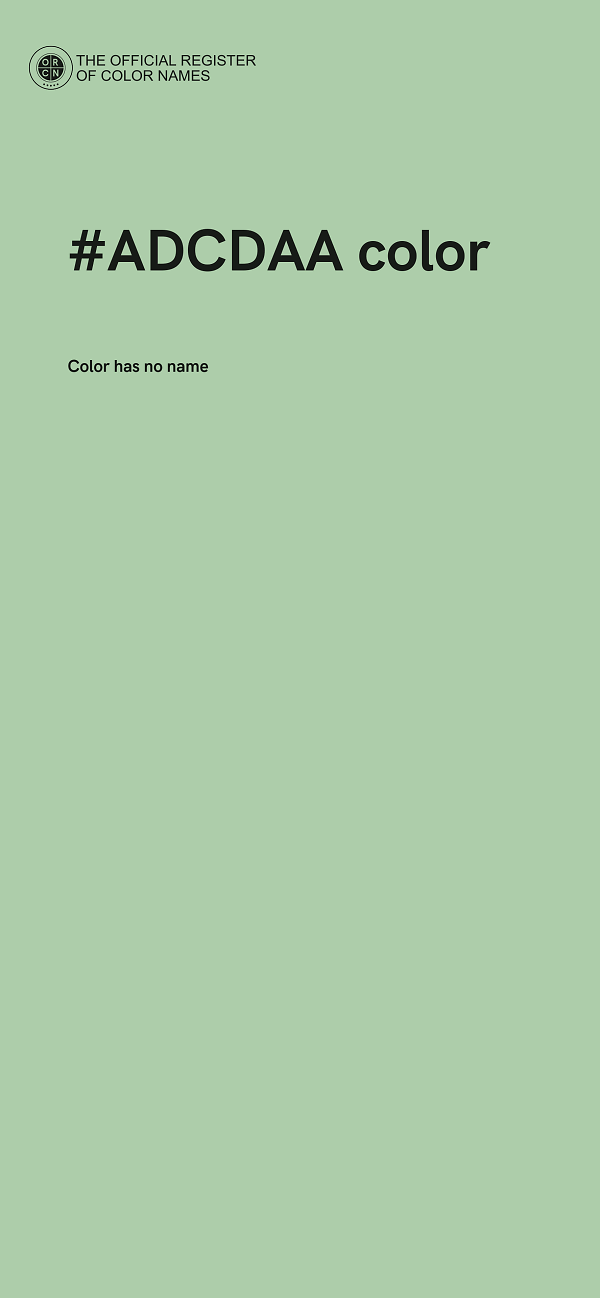 #ADCDAA color image