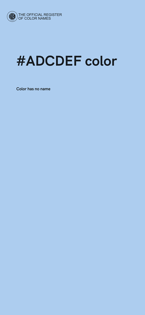 #ADCDEF color image