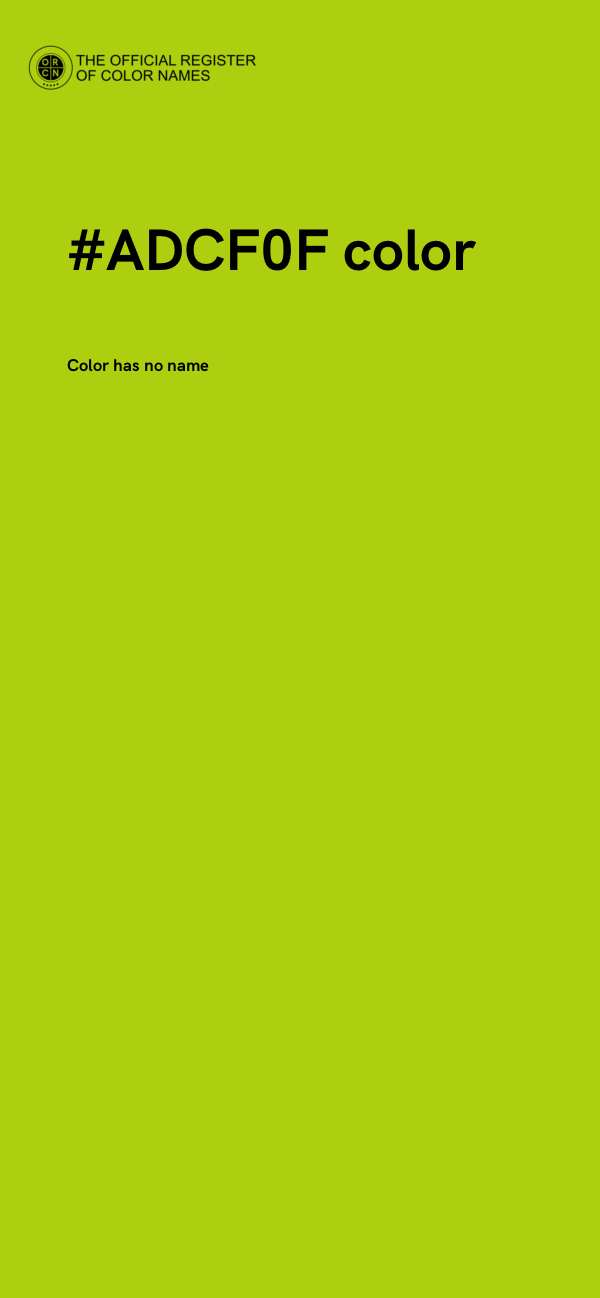 #ADCF0F color image